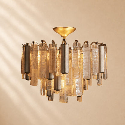 Dale Crystal Prism Flush Mount