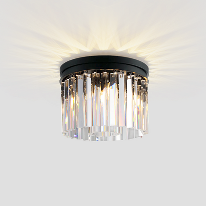 Della 1-Tier Crystal Round Flushmount