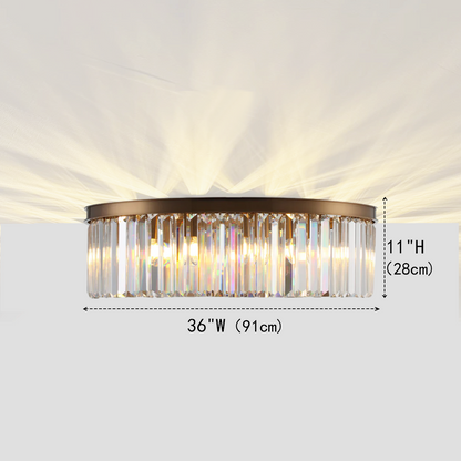 Della 1-Tier Crystal Round Flushmount