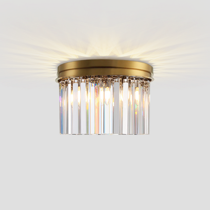 Della 1-Tier Crystal Round Flushmount