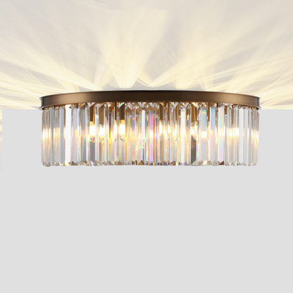 Della 1-Tier Crystal Round Flushmount