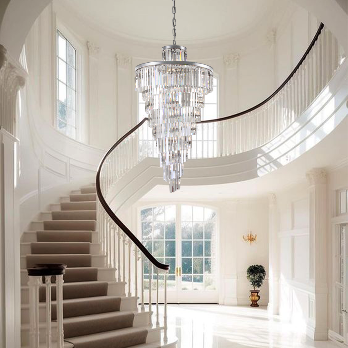 Della Multi-Tiered Crystal Chandelier
