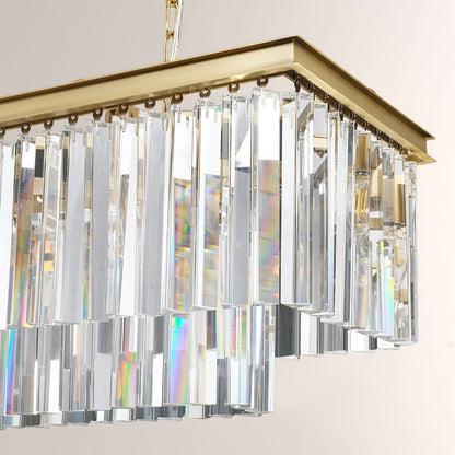 Della Rectangular Dining Room Chandelier 40"
