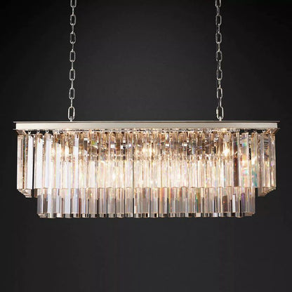 Della Rectangular Dining Room Chandelier 40"