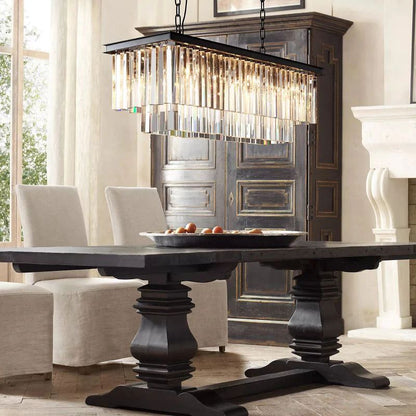 Della Rectangular Dining Room Chandelier 40"