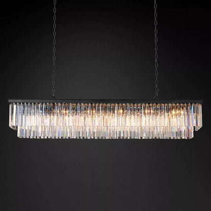 Della Rectangular Dining Room Chandelier 72"