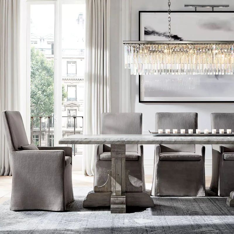 Della Rectangular Dining Room Chandelier 72"
