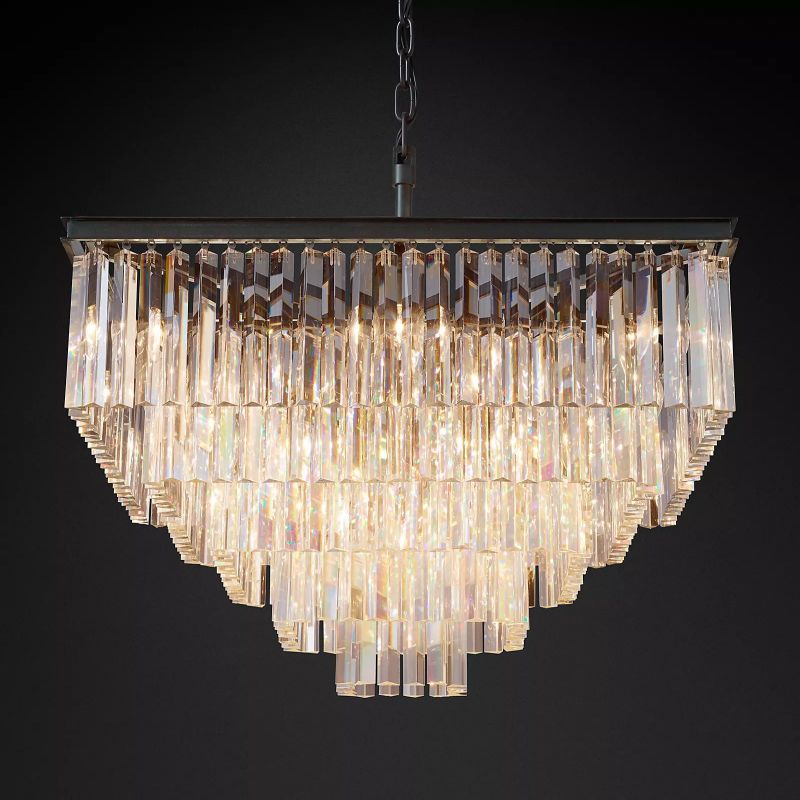 Della Square Flush Mount 28"Customized