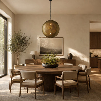 Elsie Perforated Brass Orb Pendant