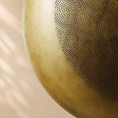 Elsie Perforated Brass Orb Pendant