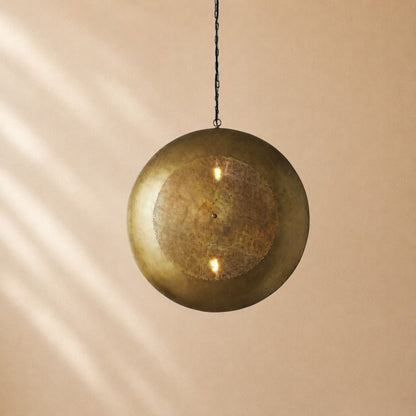 Elsie Perforated Brass Orb Pendant