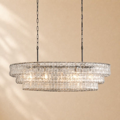 Elleson Glass Oval Chandelier 54"W/65"W