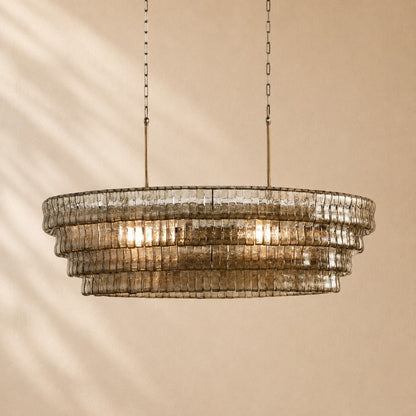 Elleson Glass Oval Chandelier 54"W/65"W