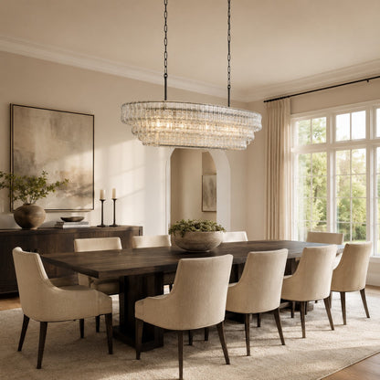 Elleson Glass Oval Chandelier 54"W/65"W