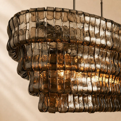 Elleson Glass Oval Chandelier 54"W/65"W