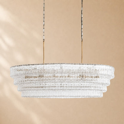 Elleson Glass Oval Chandelier 54"W/65"W
