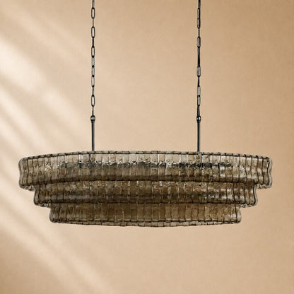 Elleson Glass Oval Chandelier 54"W/65"W