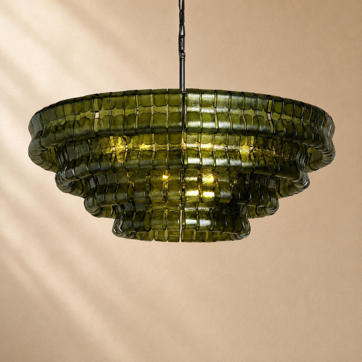 Erin Glass Round Chandelier