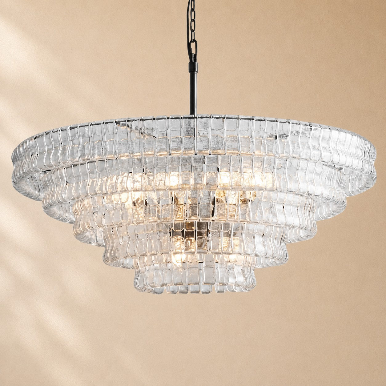 Erin Glass Round Chandelier