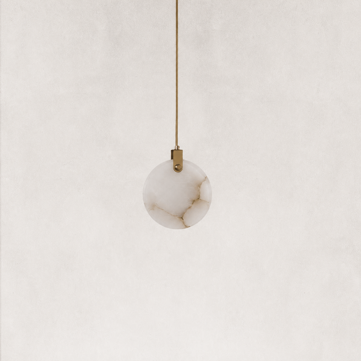 Ethereal Natural Alabaster Globe 1-Light Pendant 9.8“D