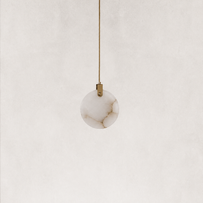 Ethereal Natural Alabaster Globe 1-Light Pendant 9.8“D
