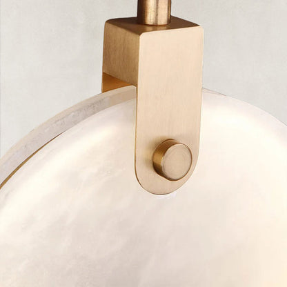 Ethereal Natural Alabaster Globe 5-Light Linear Pendant