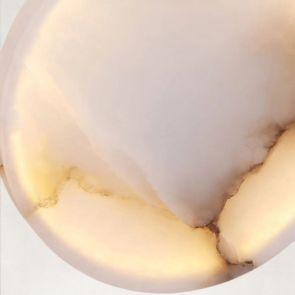 Ethereal Natural Alabaster Globe 5-Light Linear Pendant