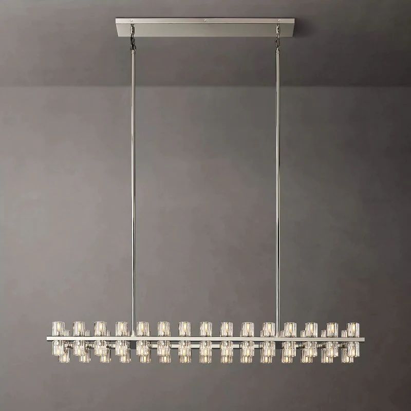 Felix Crystal Rectangular Chandelier 54"