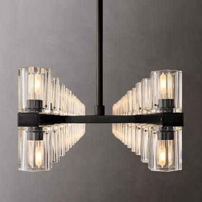 Felix Crystal Rectangular Chandelier 54"