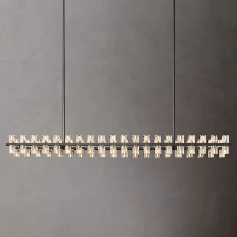 Felix Crystal Rectangular Chandelier 72"
