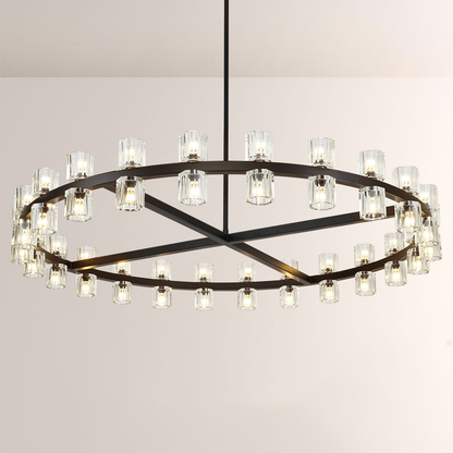 Felix Crystal Shades Round Chandelier 48"