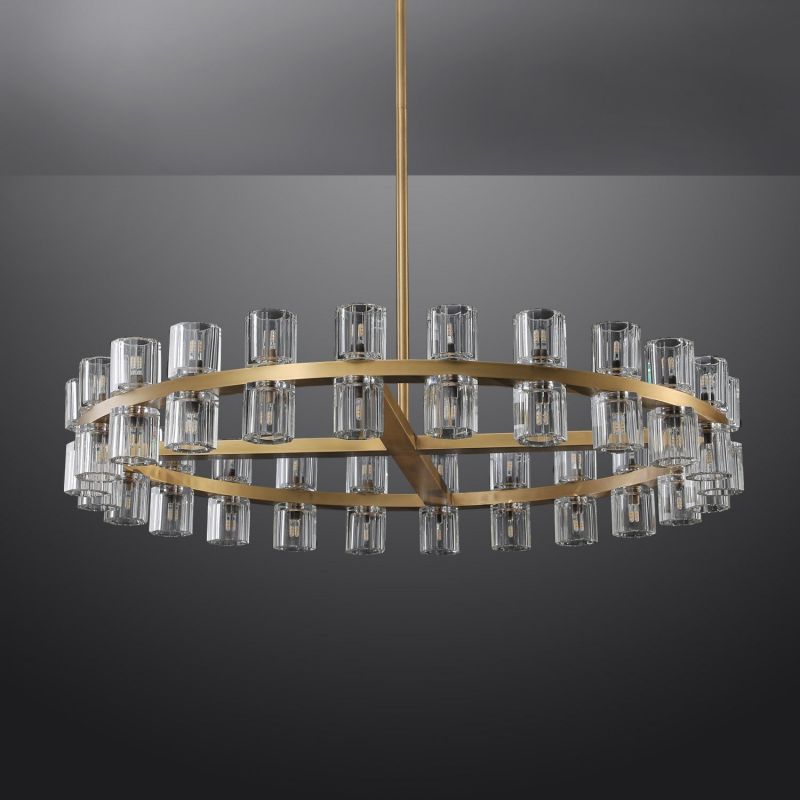 Felix Crystal Shades Round Chandelier 48"