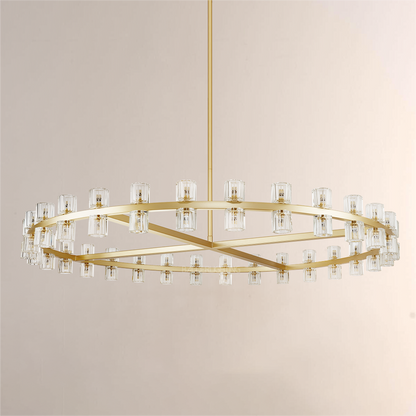 Felix Crystal Shades Round Chandelier 60"