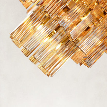 Flies Luxury Amber Glass Chandelier