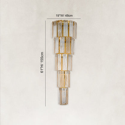 Flies Luxury Amber Glass Wall Sconce