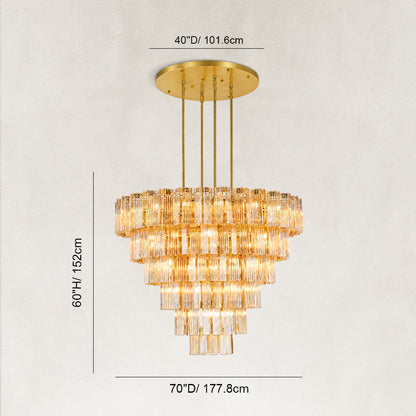 Flies Luxury Amber Glass Chandelier