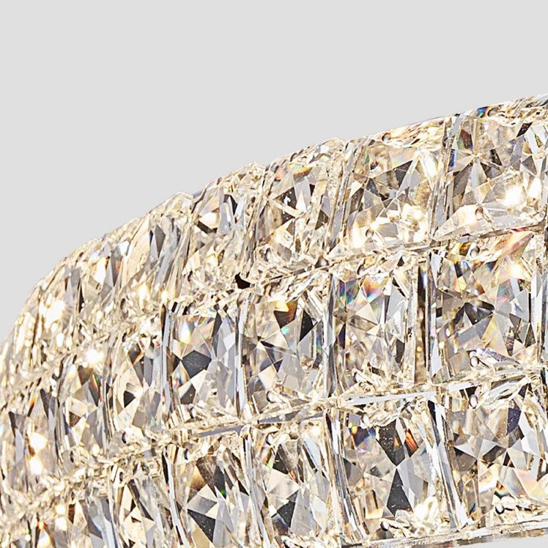 Gadsden Aster Halo Crystal Ring Chandelier