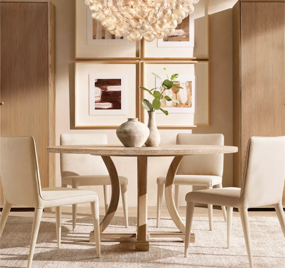 Ganvieve Emperador Round Dining Table