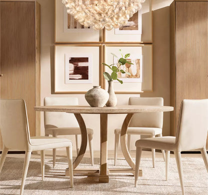Ganvieve Emperador Round Dining Table