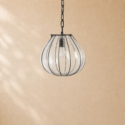 Gevin Seeded Glass Gourd Pendant