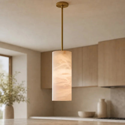 Hannia Alabaster Cylinder Pendant