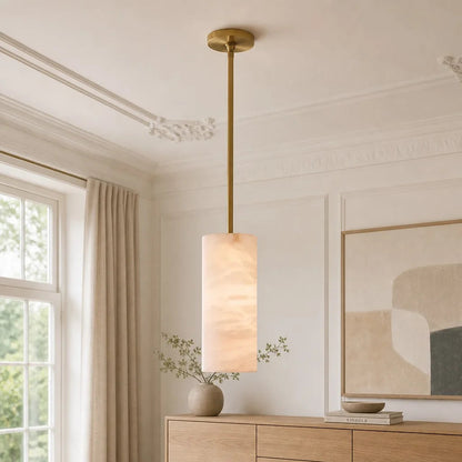 Hannia Alabaster Cylinder Pendant