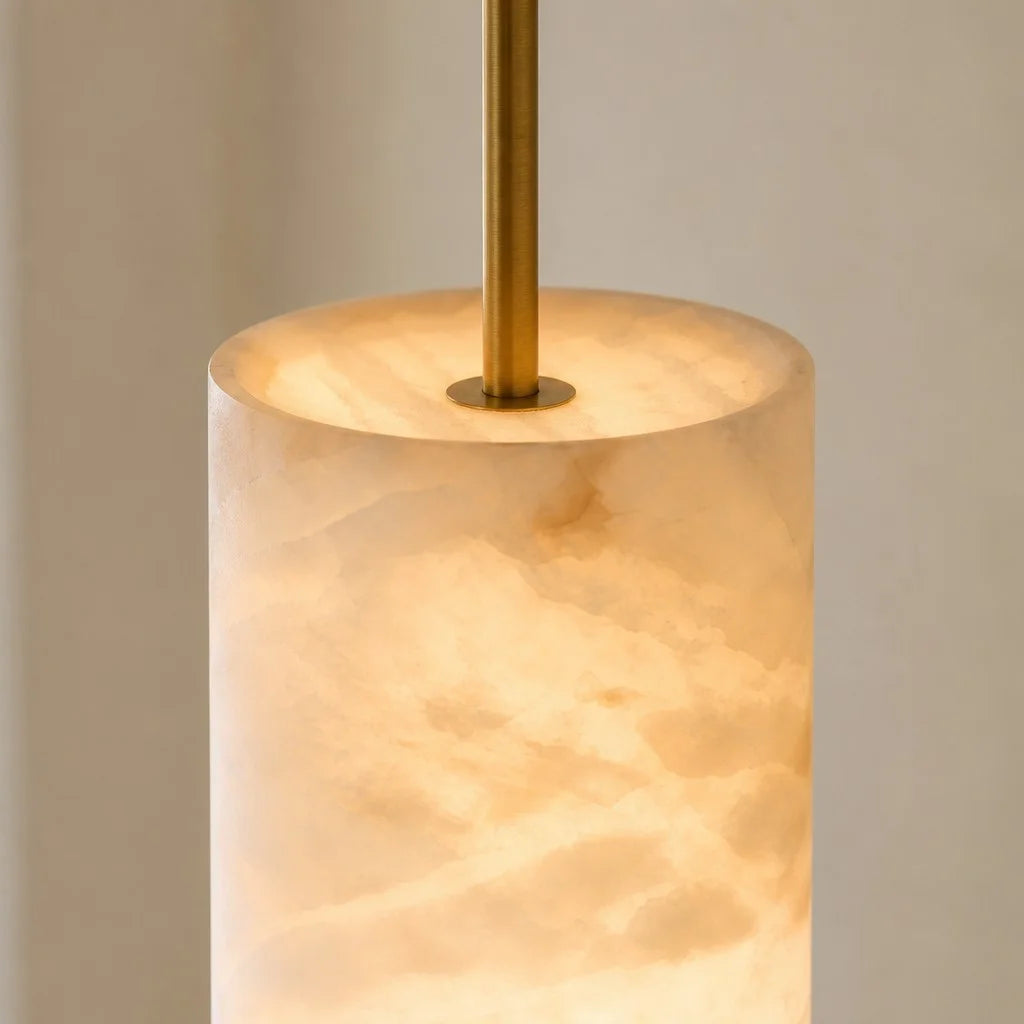 Hannia Alabaster Cylinder Pendant