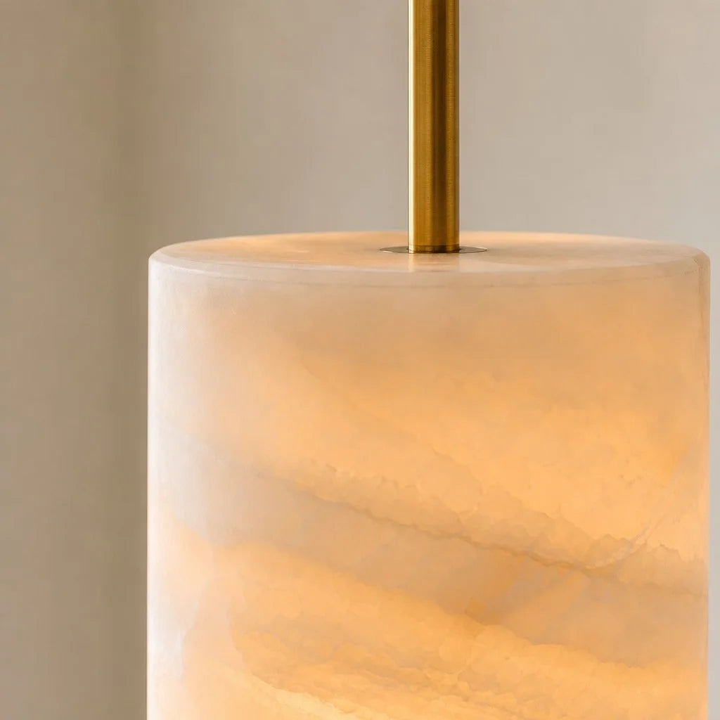 Hannia Alabaster Cylinder Pendant