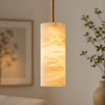 Hannia Alabaster Cylinder Pendant