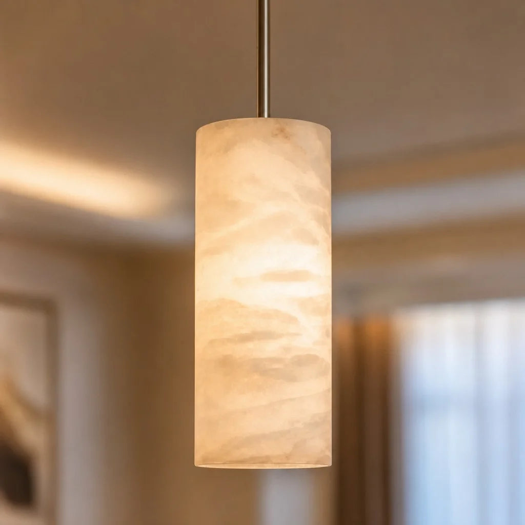 Hannia Alabaster Cylinder Pendant