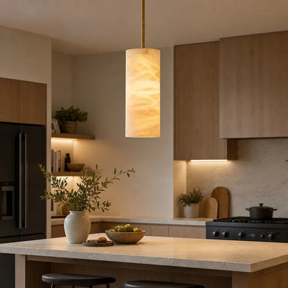 Hannia Alabaster Cylinder Pendant