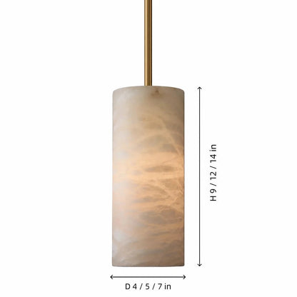 Hannia Alabaster Cylinder Pendant