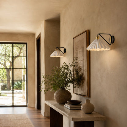 Harvey Pleated Linen Wall Sconce