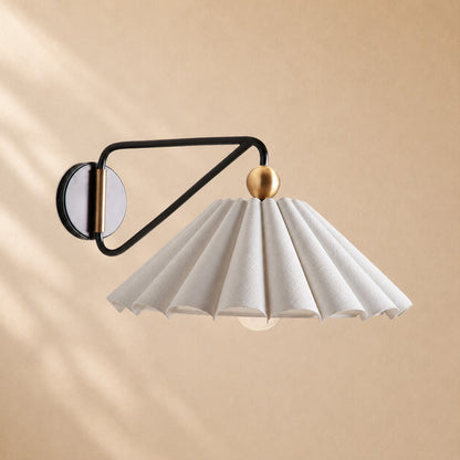 Harvey Pleated Linen Wall Sconce